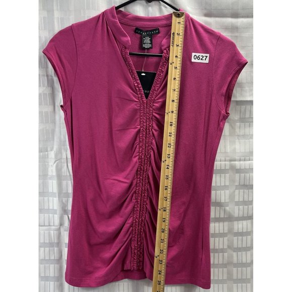 Apostrophe Women's Top Size M Color Pink Fuchsia Cap Sleeve - Picture 5 of 11